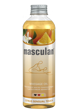 Массажное масло Masculan тонизирующее с цитрусовым ароматом, 200